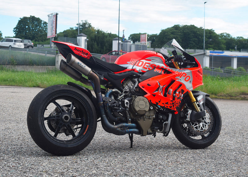 Spark Exhaust GDU8845 Grid-O full titanium exhaust system on Ducati Panigale V4