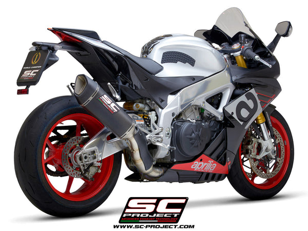 SC-Project SC1-R carbon slip-on silencer for Aprilia RSV4 RR RF 2018–2020