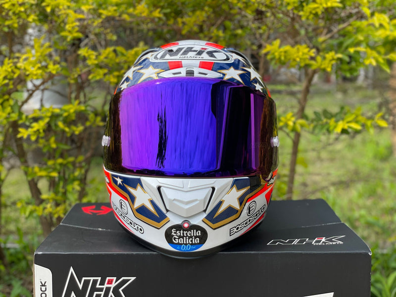 NHK GP-R Tech Race replacement visor in Tyrian Violet tint