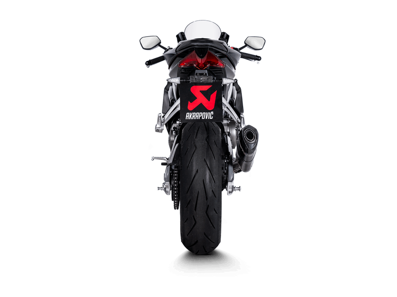 Akrapovic Racing Line Carbon full exhaust system on Aprilia RS 660