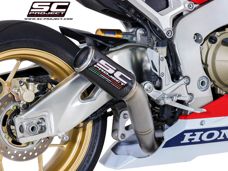 SC-Project CR-T slip-on silencer Honda CBR 1000 RR 2017-2019 carbon titanium H15A-HT36