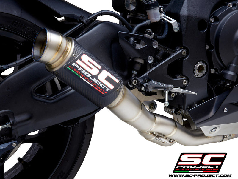 SC-Project GP70-R slip-on silencer with titanium de-cat link pipe for Yamaha YZF-R1 RN49