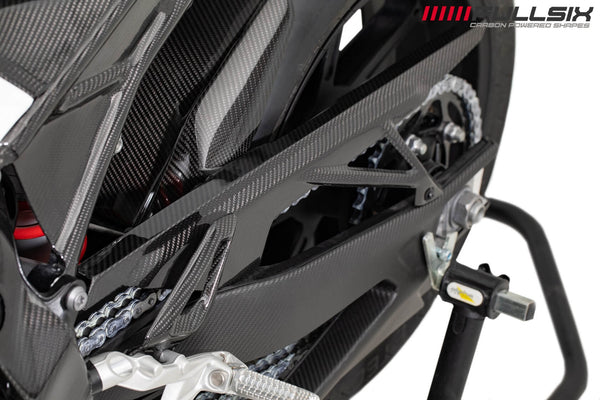 Fullsix carbon OEM chain guard for BMW S1000RR K67 2019-2026, 245 Twill weave
