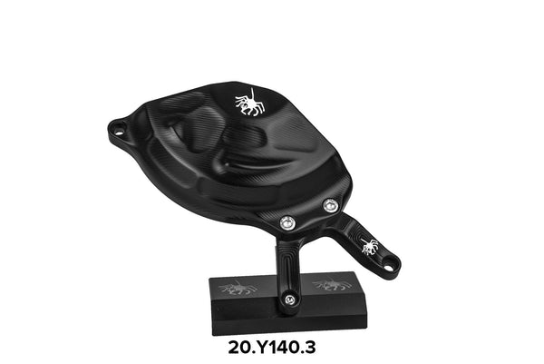Spider Racing black anodised aluminium engine cover guard for Yamaha YZF-R3 2015–2026