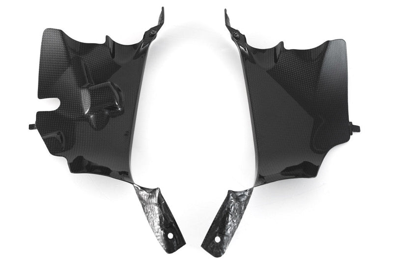 Fullsix carbon air duct covers for Ducati Panigale V4/S/R 2018-2024, 200 Plain weave glossy finish