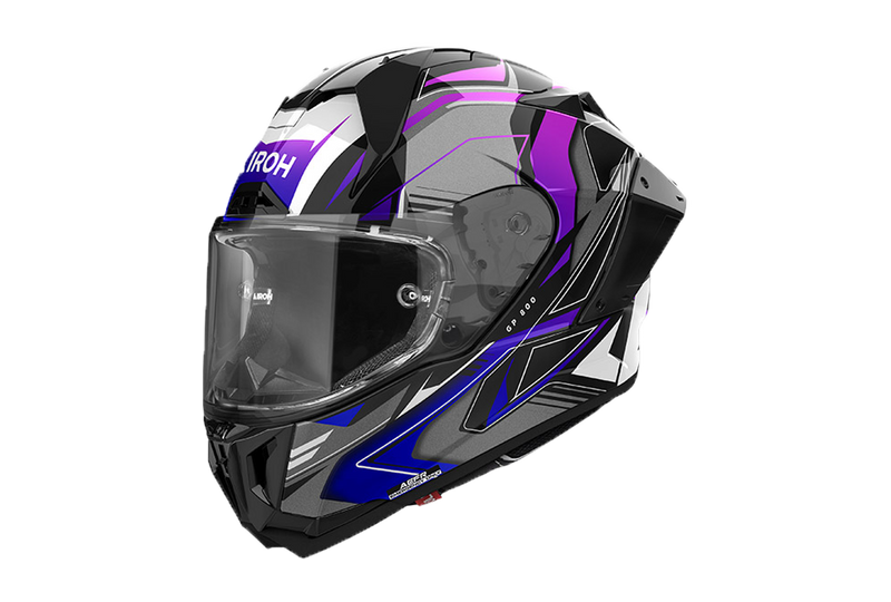 Airoh GP 800 Must full-face helmet in grey and purple glossy finish