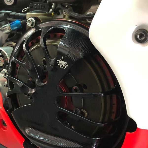 Spider Racing dry clutch cover CNC aluminium for Ducati Panigale V4 V4 S V4 R 2018–2024