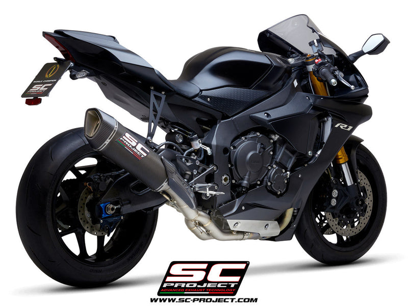 SC-Project SC1-R slip-on exhaust with titanium cat replacement pipe for Yamaha YZF-R1 RN49 2017-2019