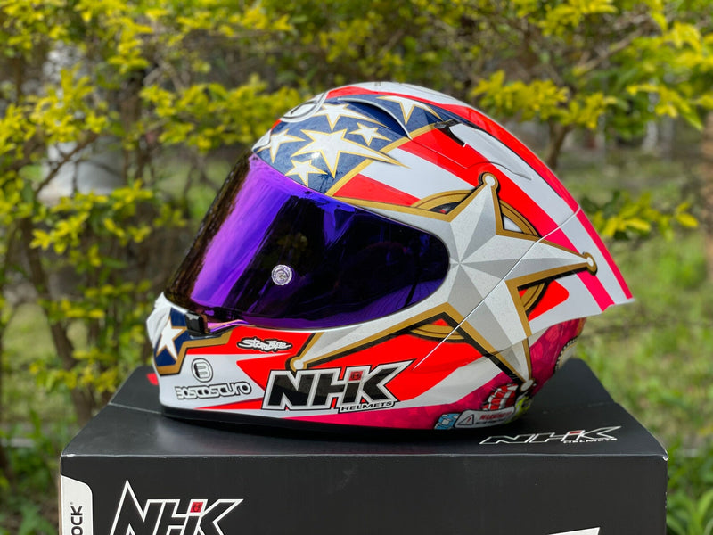 NHK GP-R Tech Race replacement visor in Tyrian Violet tint