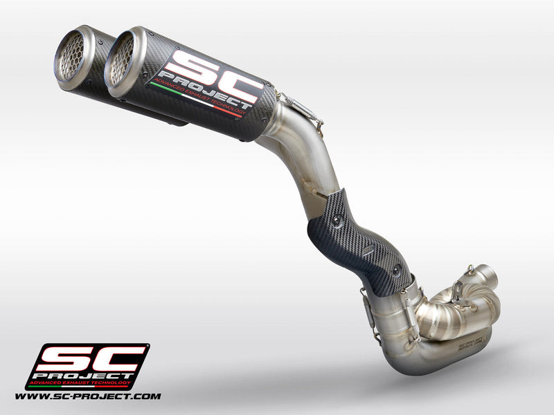 SC-Project CR-T titanium carbon half system exhaust Ducati Panigale V4 S 2018-2020 D26A-T68C