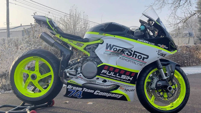 Vandemon High Titanium full exhaust system on Ducati Panigale V2 955