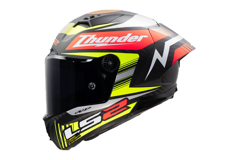LS2 FF805 Thunder Carbon full-face helmet in Gregg Black 2024 Replica gloss finish