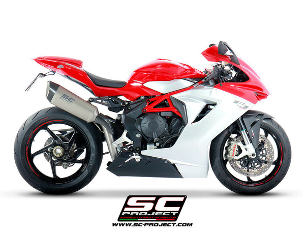 SC-Project SC1-R slip-on silencer for MV Agusta F3 675/800 carbon and titanium variants