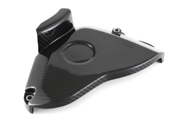 Fullsix carbon sprocket cover for Yamaha YZF-R1/M 2015-2026 in 245 Twill gloss finish