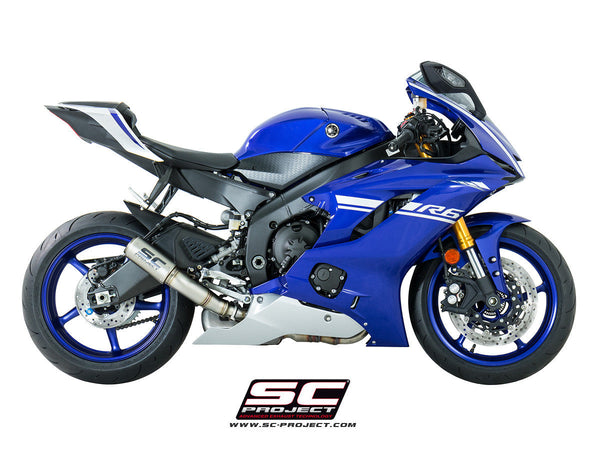 SC-Project CR-T HIGH slip-on silencer for Yamaha YZF-R6 RJ27 2017-2026