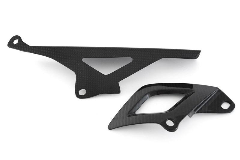 Fullsix carbon chain guard set for Aprilia RSV4, 245 Twill gloss finish