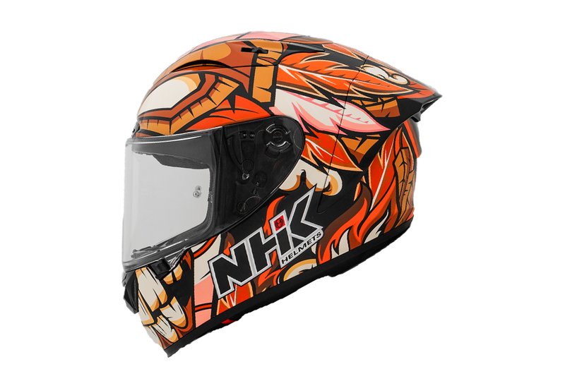 NHK GP-R Tech Race helmet The Mask Black/Brown matte finish