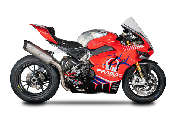 Spark FORCE EVO stainless steel half system exhaust on Ducati Panigale V4 GDU8840
