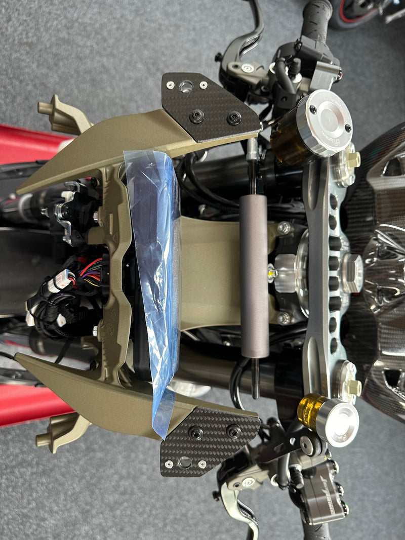 AP Carbon Line SBK fairing bracket kit for Ducati Panigale V4/S/R 2022-2024, part DU-V422S-INOX