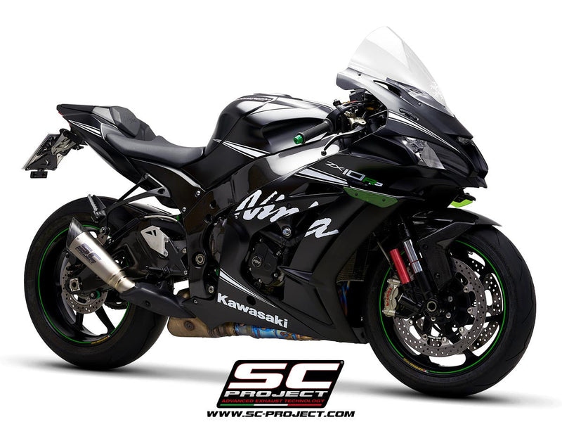 SC-Project S1 slip-on silencer titanium carbon Kawasaki ZX-10 R/RR K22A-41T