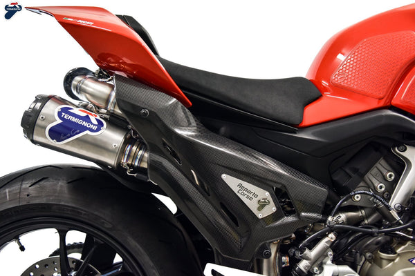 Termignoni D200 RHT titanium full exhaust system on Ducati Panigale V4 R