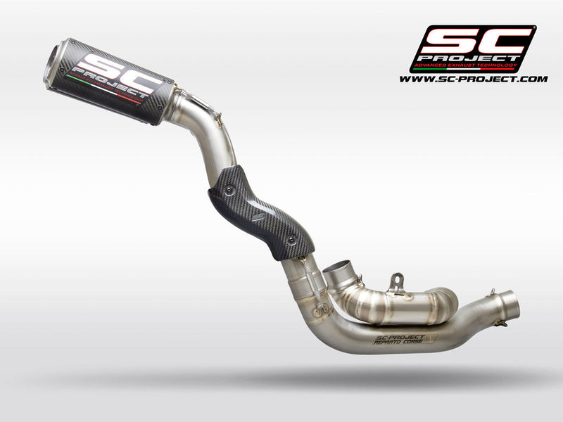 SC-Project CR-T titanium carbon half system exhaust Ducati Panigale V4 S 2018-2020 D26A-T68C