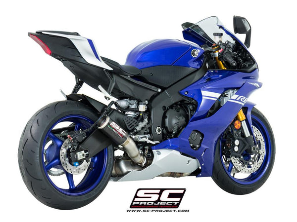 SC-Project CR-T HIGH slip-on silencer for Yamaha YZF-R6 RJ27 2017-2026