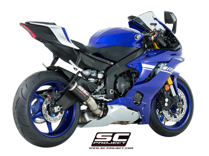 SC-Project CR-T HIGH slip-on silencer for Yamaha YZF-R6 RJ27 2017-2026