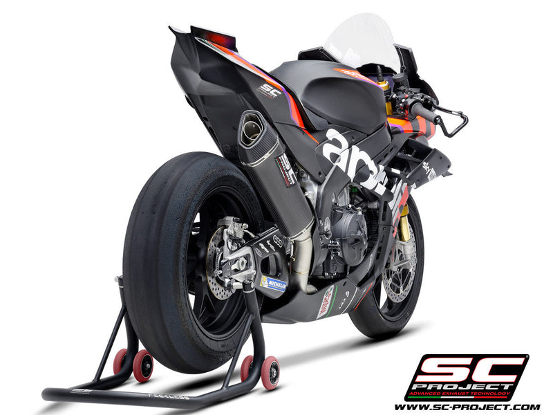 SC-Project SC1-R 350mm titanium full exhaust system on Aprilia RSV4 1100 Factory