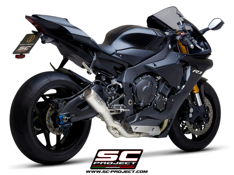 SC-Project CR-T slip-on exhaust Yamaha YZF-R1 RN49 2017-2019 titanium carbon