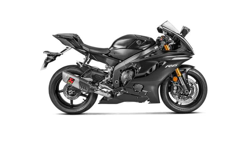 Akrapovic Racing Line stainless steel full exhaust system on Yamaha YZF-R6