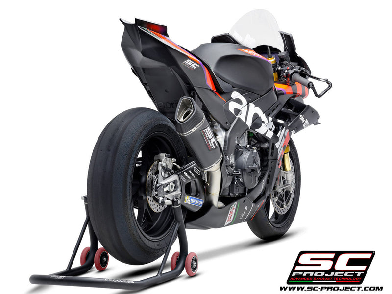 SC-Project SC1-R 250mm full titanium exhaust system for Aprilia RSV4 1100 Factory 2021-2024