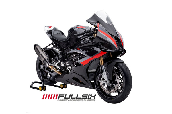 Fullsix carbon windscreen for BMW S1000RR K67 2019-2024, transparent 245 twill glossy finish