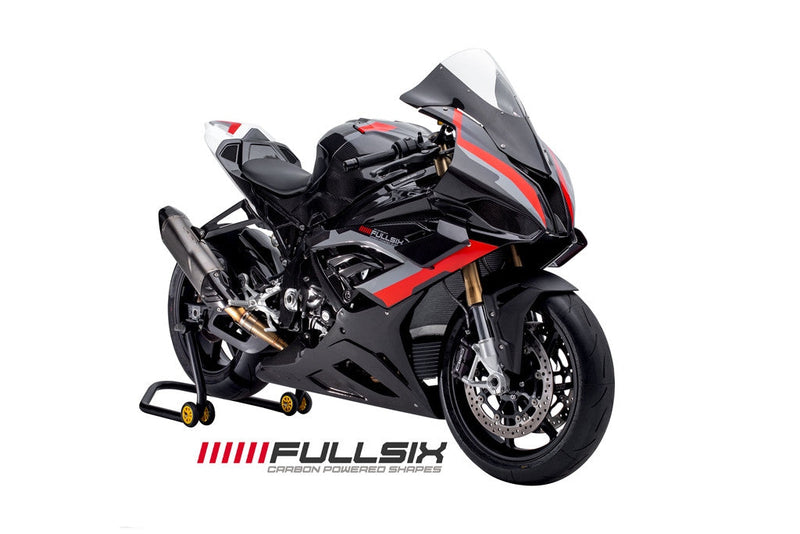 Fullsix carbon windscreen for BMW S1000RR K67 2019-2024, transparent 245 twill glossy finish