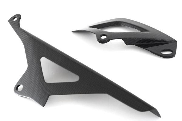 Fullsix carbon chain guard set for Aprilia RSV4, 245 Twill gloss finish