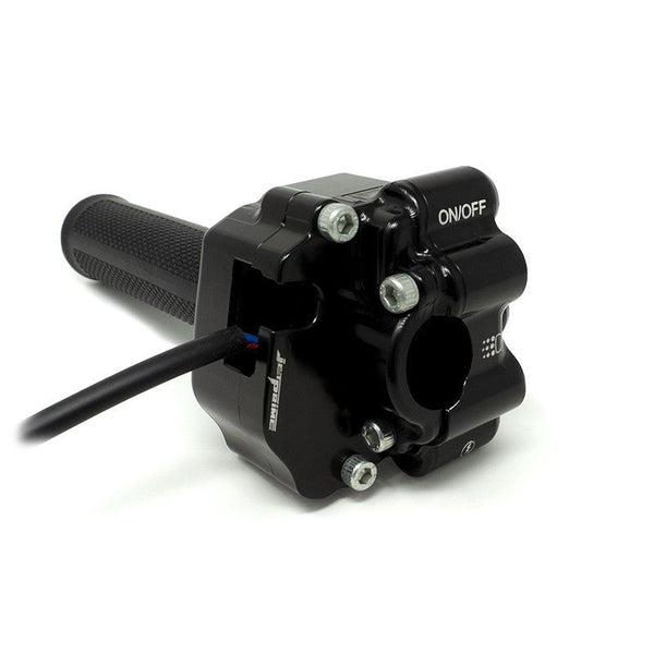 JetPrime CNC aluminium throttle housing Honda CBR 1000 RR SC77 black anodised JP ACC 017