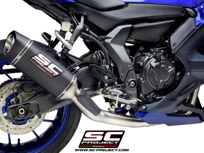 SC-Project STREET SC1-S full exhaust system on Yamaha YZF-R7, carbon silencer