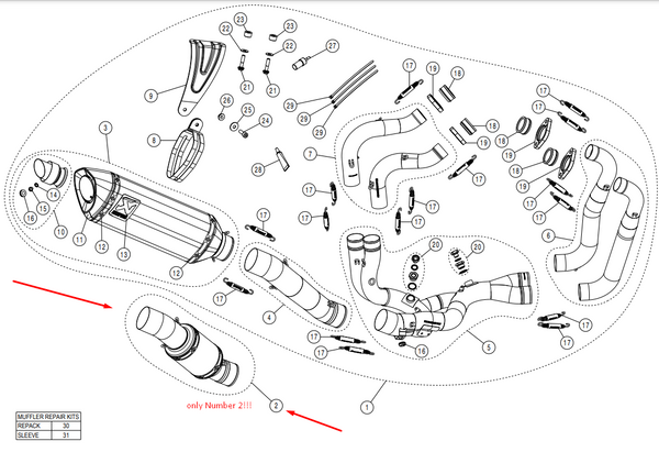 Akrapovic stainless steel link pipe with resonator for Aprilia RSV4 1100 Factory 2021–2026
