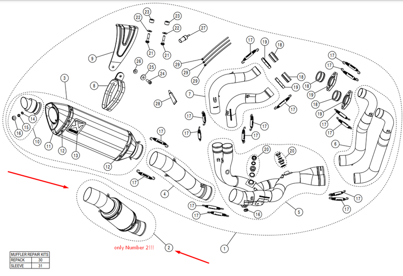 Akrapovic stainless steel link pipe with resonator for Aprilia RSV4 1100 Factory 2021–2026