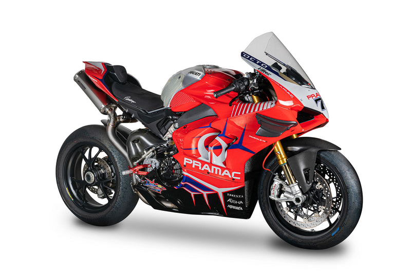 Spark GDU8838 rectangular titanium slip-on silencers on Ducati Panigale V4
