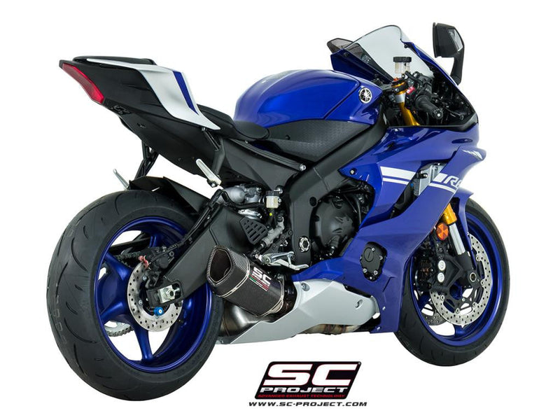 SC-Project SC1-R carbon slip-on silencer for Yamaha YZF-R6 RJ27 2017-2026