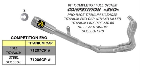 Arrow Pro-Race 71207CP titanium full exhaust system for BMW S1000RR K67
