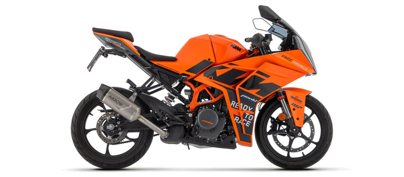 Arrow Indy-Race titanium slip-on silencer 71957PK for KTM RC 390 2022-2025 with carbon end-cap