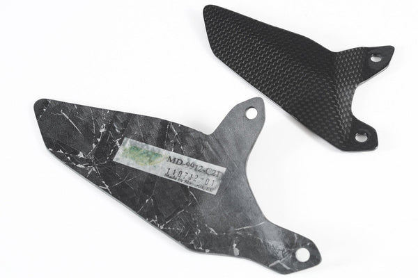 Fullsix carbon heel guards for Ducati Panigale 1299/S in glossy 200 Plain weave