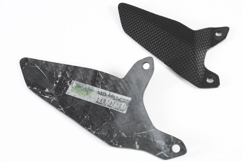 Fullsix carbon heel guards for Ducati Panigale 1299/S in glossy 200 Plain weave