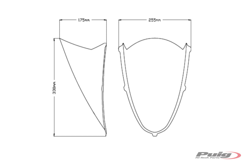 Puig R-Racer windscreen for Aprilia RS 660 2020-2026, part 20571