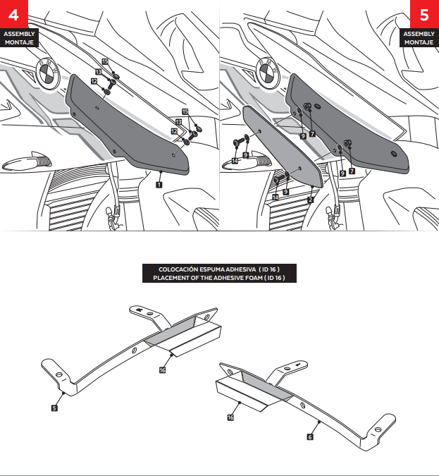 Puig Downforce Sport Winglets model 9767 for BMW S1000RR K46 2015-2018