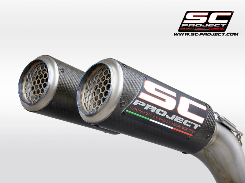 SC-Project CR-T titanium carbon half system exhaust Ducati Panigale V4 S 2018-2020 D26A-T68C