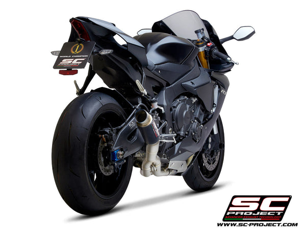SC-Project GP70-R slip-on silencer with titanium de-cat link pipe for Yamaha YZF-R1 RN49