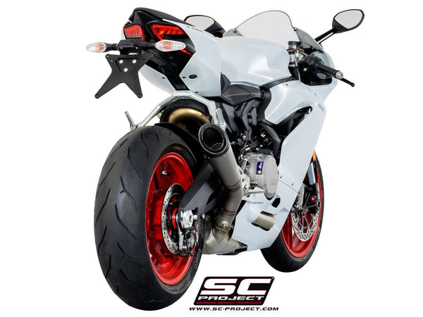 SC-Project RACE S1 titanium slip-on silencer with carbon end-cap for Ducati Panigale 959